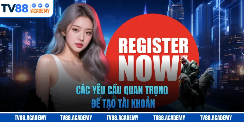 Các yêu cầu quan trọng để tạo tài khoản