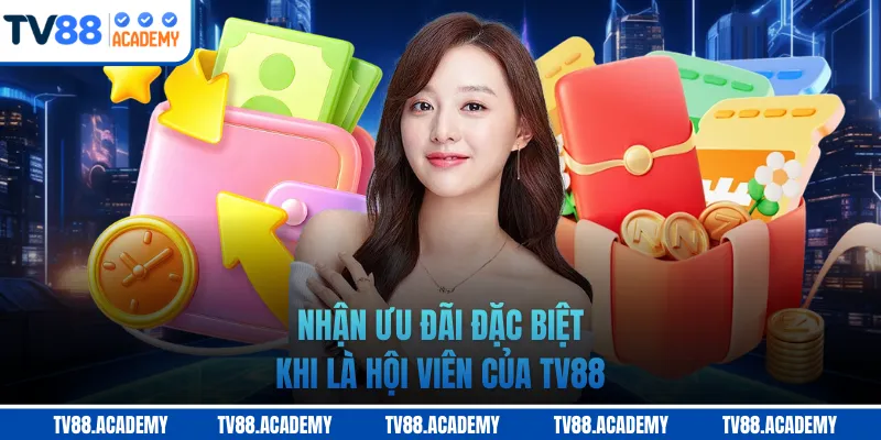 Nhận ưu đãi đặc biệt khi là hội viên của TV88